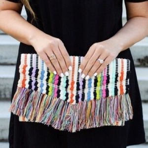 Stella & Dot Taj Clutch Multicolored Boho Clutch